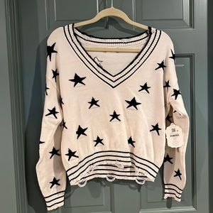Women’s distressed Star sweater